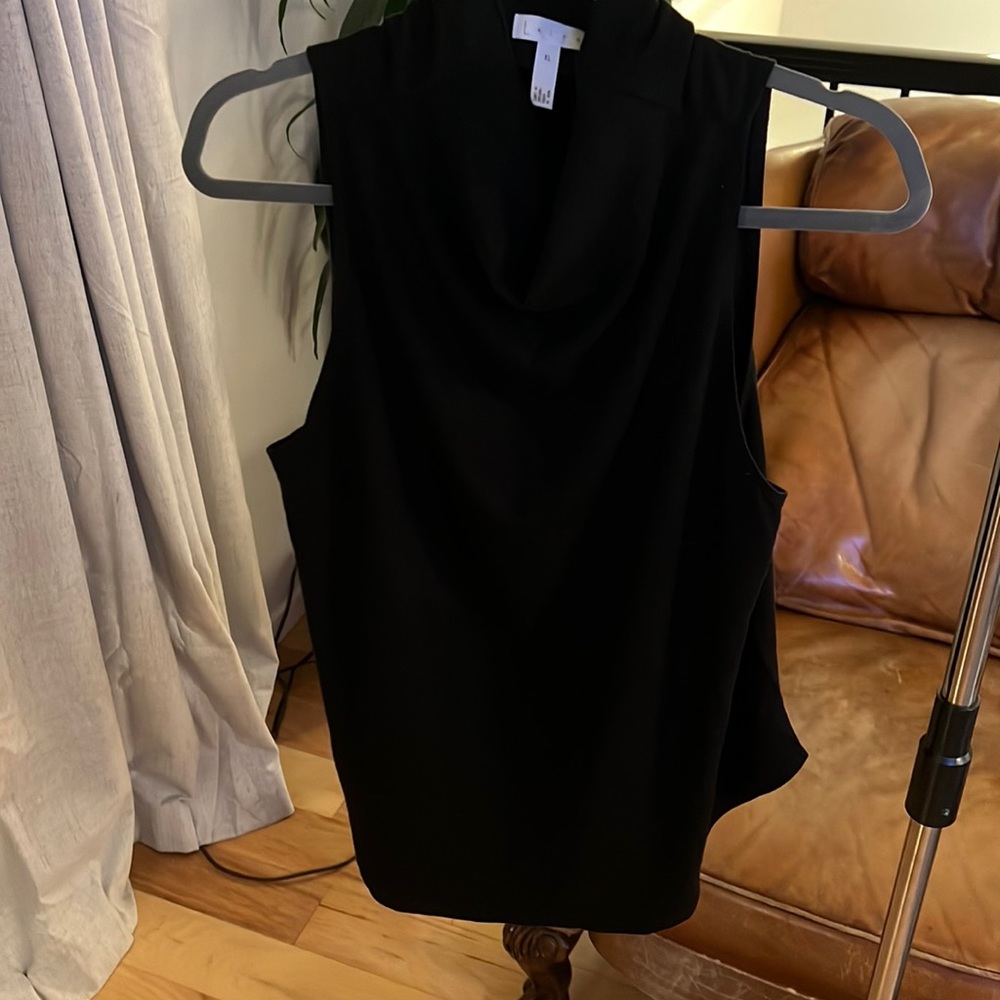 Leith xl mock turtleneck tank